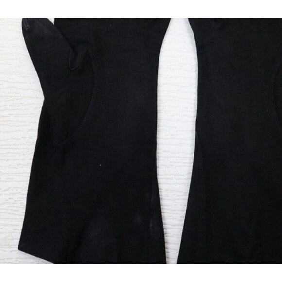 VINTAGE WOMEN'S BLACK SOFT SUEDE GLOVES - ALEXETTE - 6.5 - Picture 9 of 15